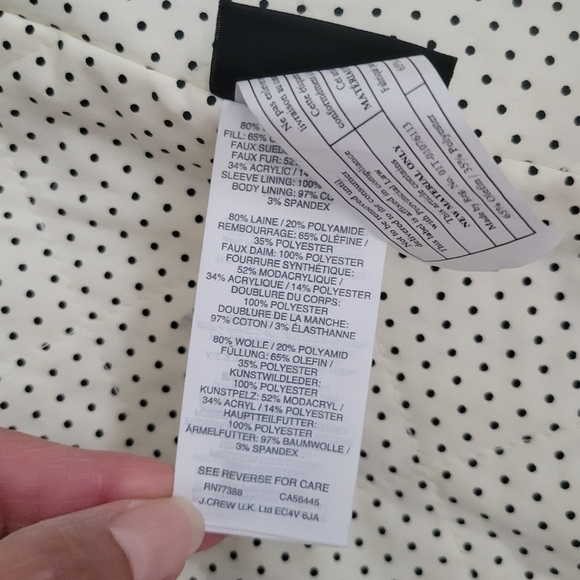 Crewcuts navy wool faux fur peacoat ( Girls) size 10. - Picture 12 of 14